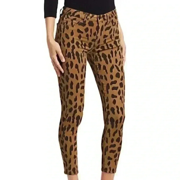 NWT L'Agence Margot High Rise Skinny Jeans in Spotted Animal - Picture 1 of 5